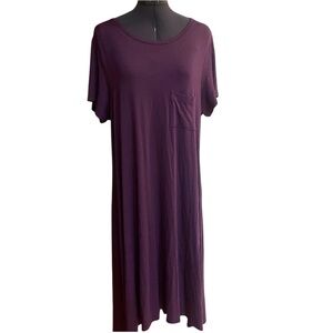 NEW! Lularoe Plum Purple CARLY Dress Size Large 14-16 NWT Comfy Gorgeous